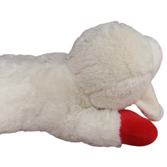 Shari Lewis BIG Lamb Chop Red White Plush Dog Squeaker Toy Multipet EASTER GIFT - Picture 2 of 6